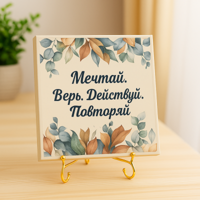 Плитка подарочная "Мечтай. Верь..." в подарочной коробке