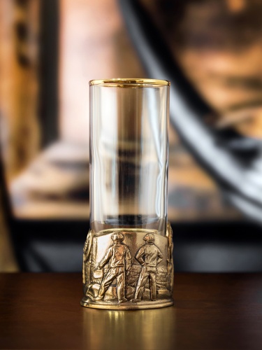 Набор 3 стопки патрон Профессии "Нефтяник", в черной подарочной упаковке