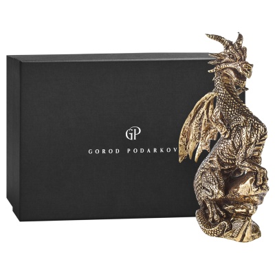 Статуэтка "Дракон большой",  в черной подарочной упаковке