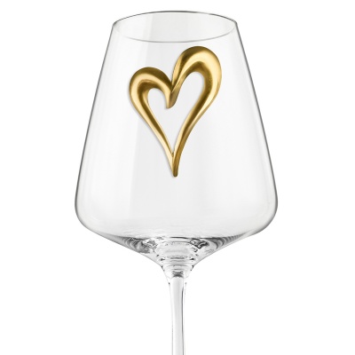 Бокал для вина "Корвус",накл. "Сердце", в подарочной коробке